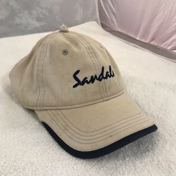 Gear for Sandals on Tan & Black Adjustable Travel & Beach Baseball Cap - Picture 8 of 14